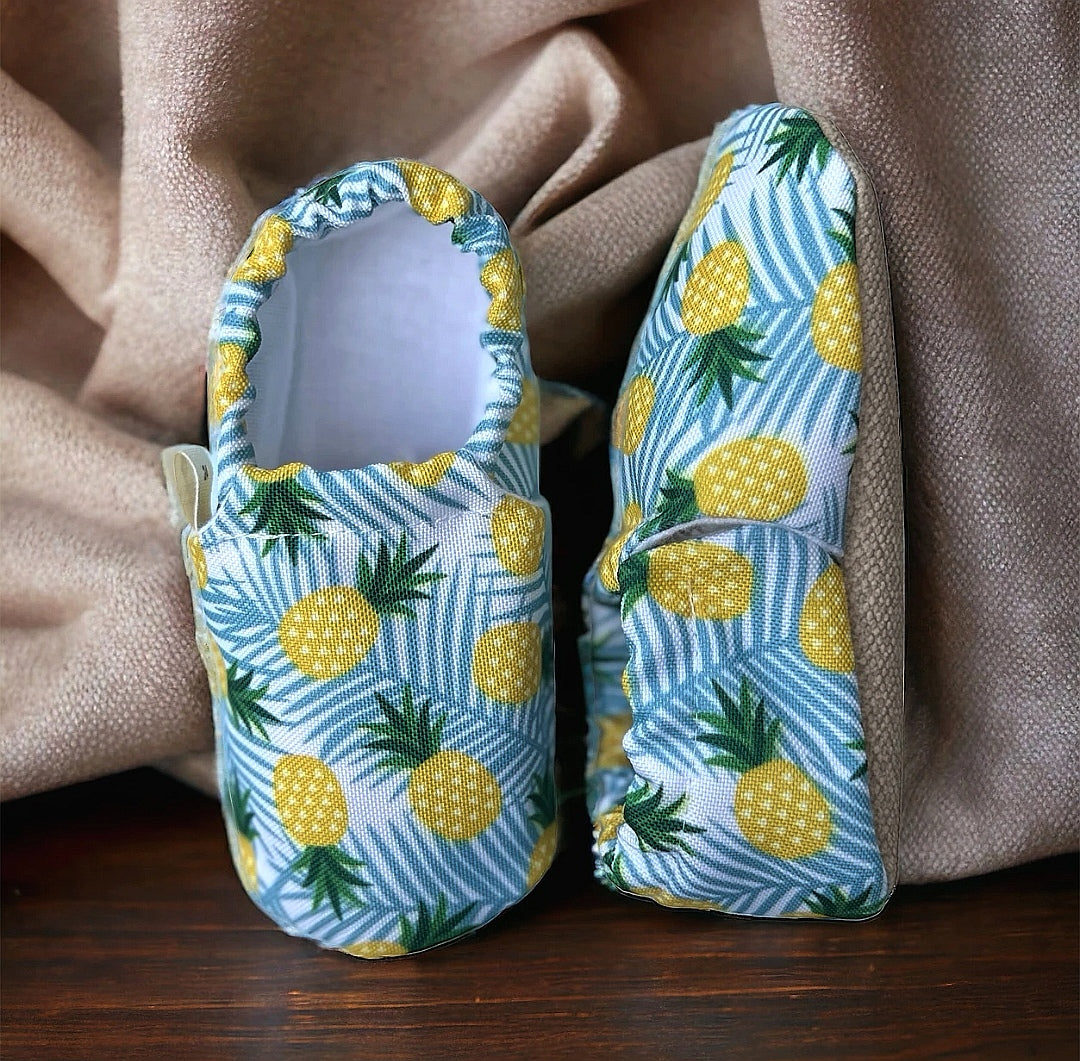 Yellow Ananas - Barfußschuhe Babys und Kinder Cotton Moon