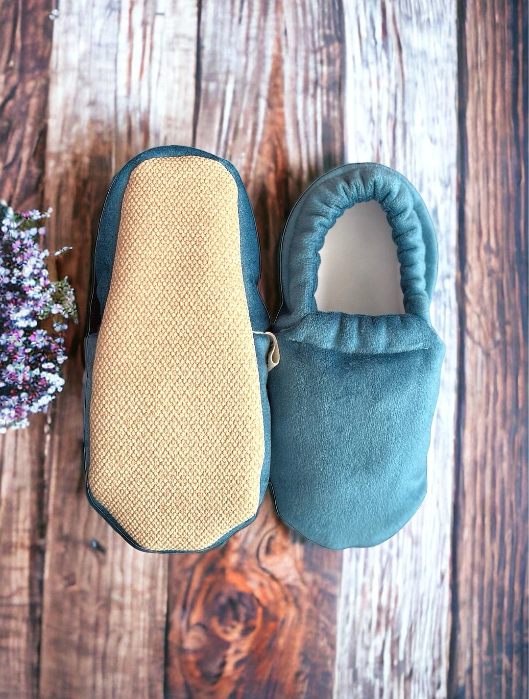 Turquoise Velvet - Barfußschuhe Babys und Kinder Cotton Moon