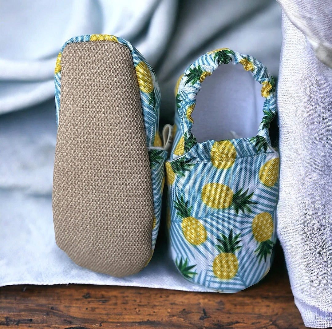 Yellow Ananas - Barfußschuhe Babys und Kinder Cotton Moon