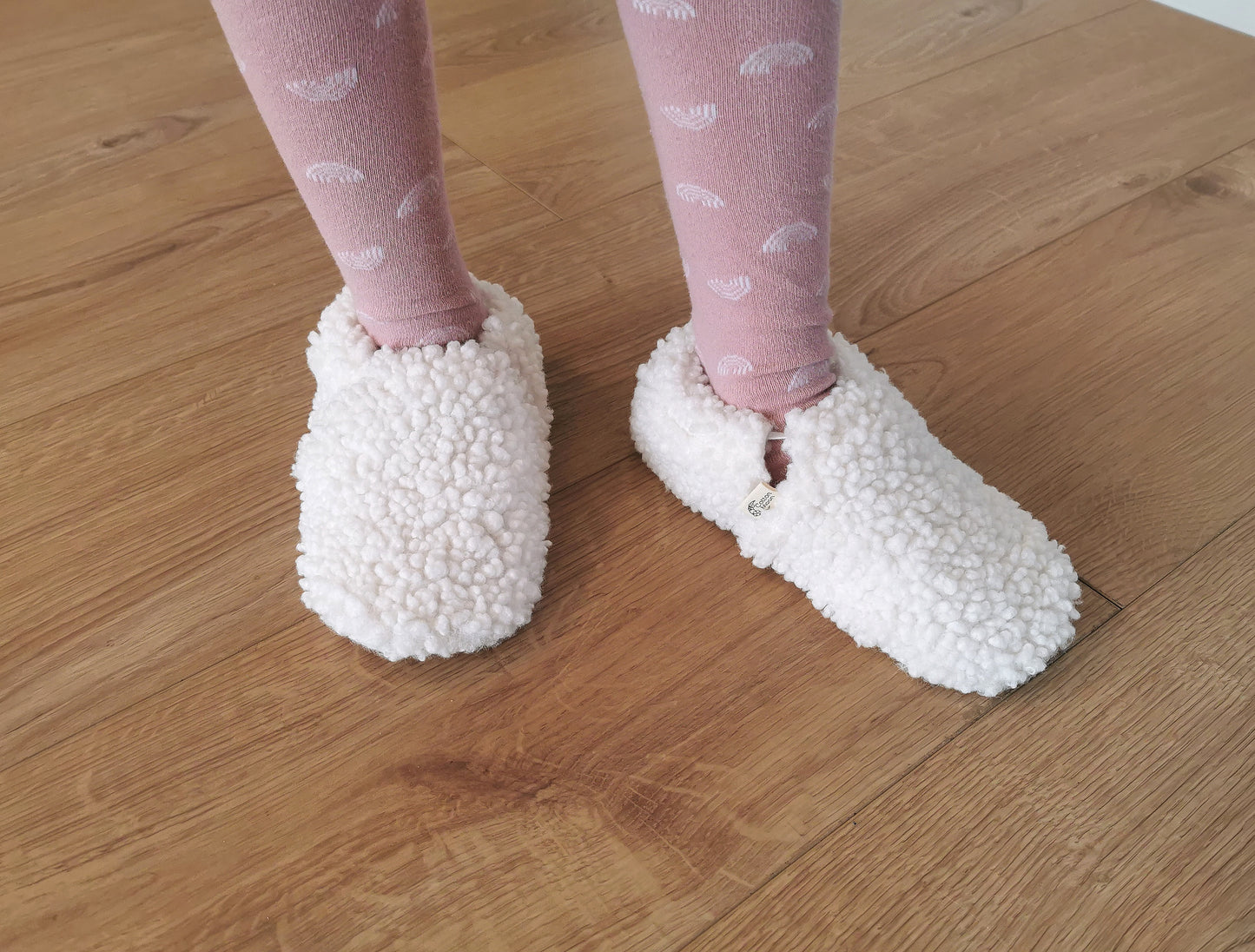 White Teddy - Barfußschuhe Babys und Kinder Cotton Moon