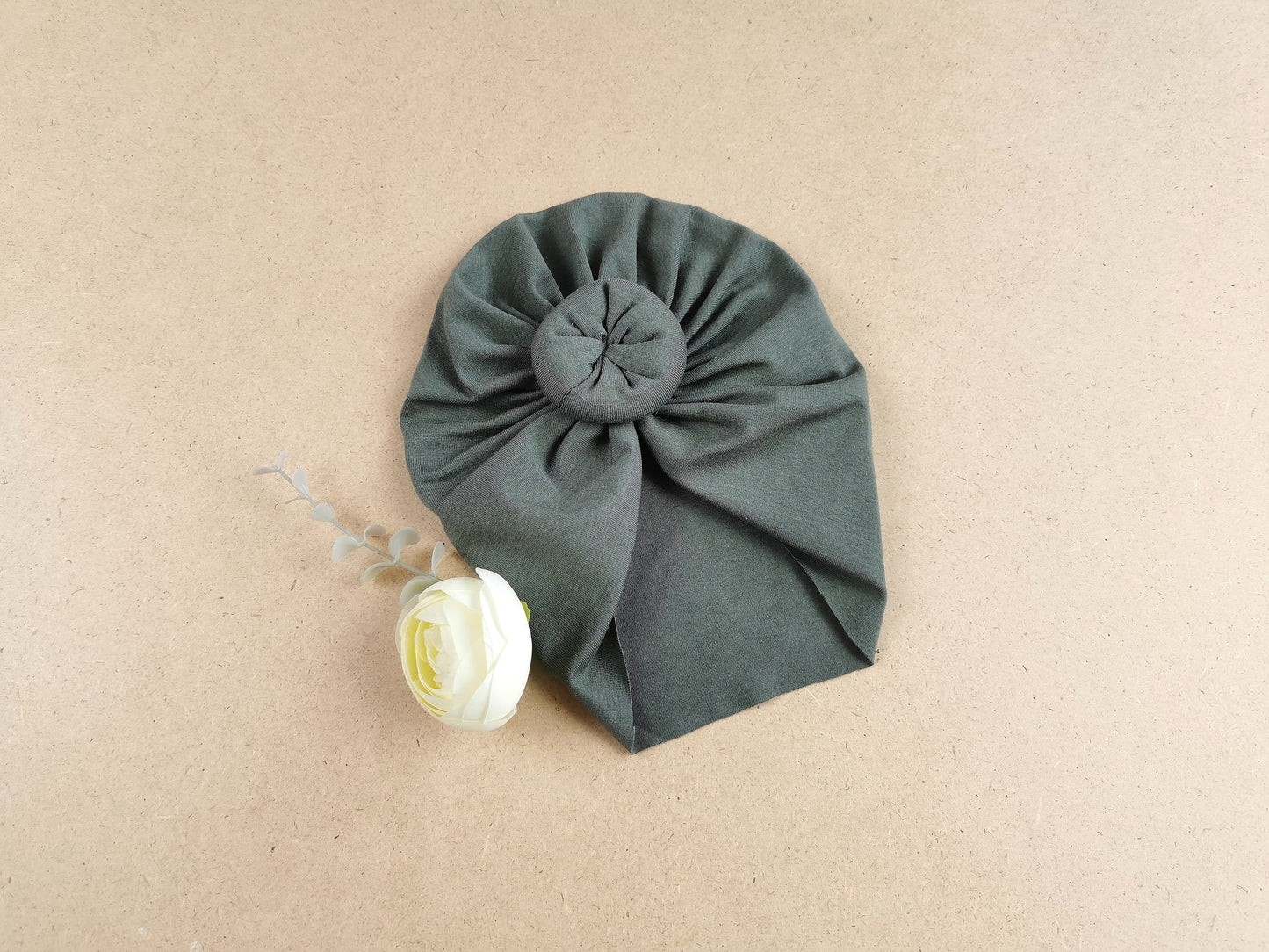 Turbanmütze Khaki Cotton Moon