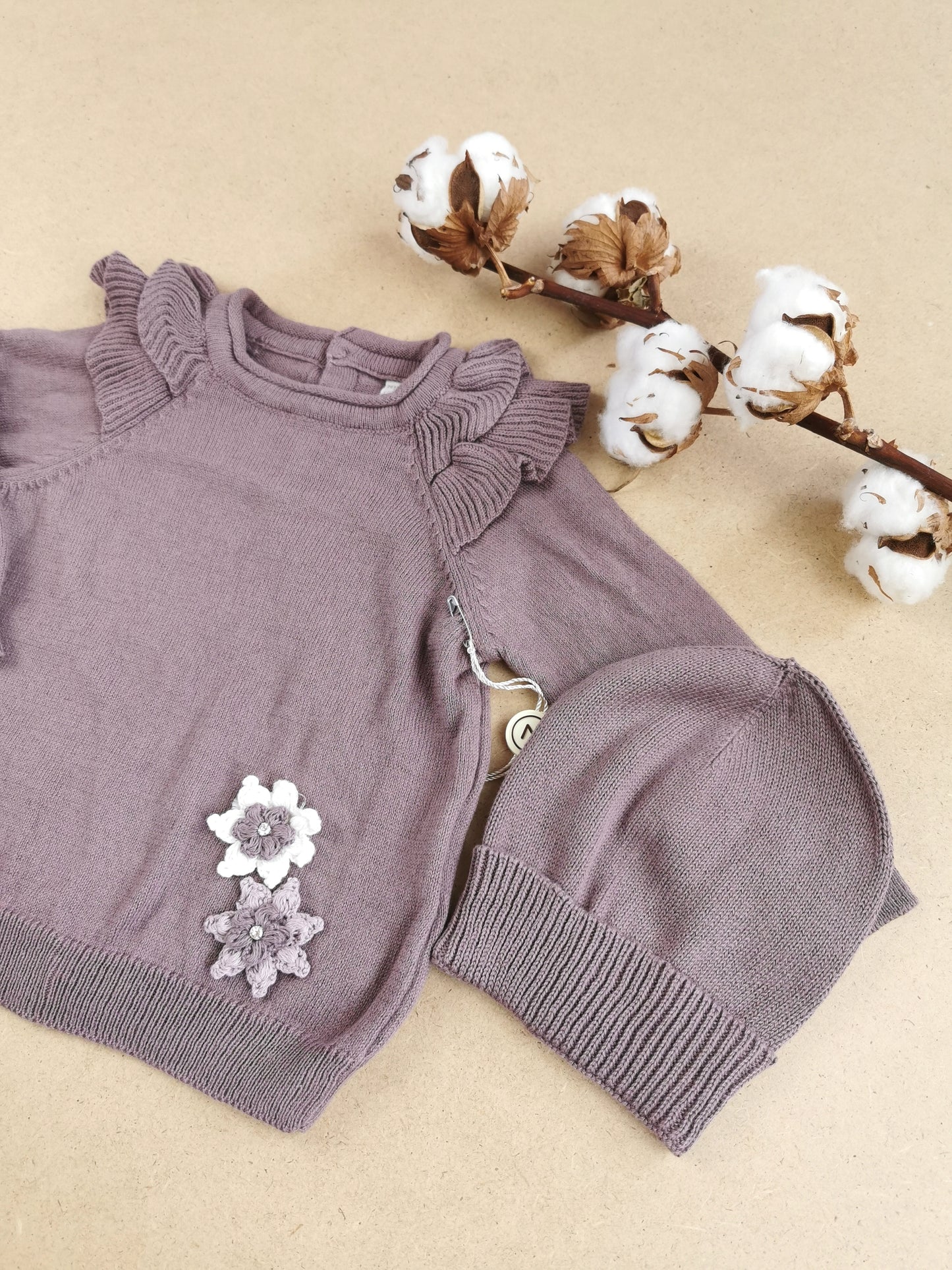 Dreiteiliges Strickset Blumen Nipperland