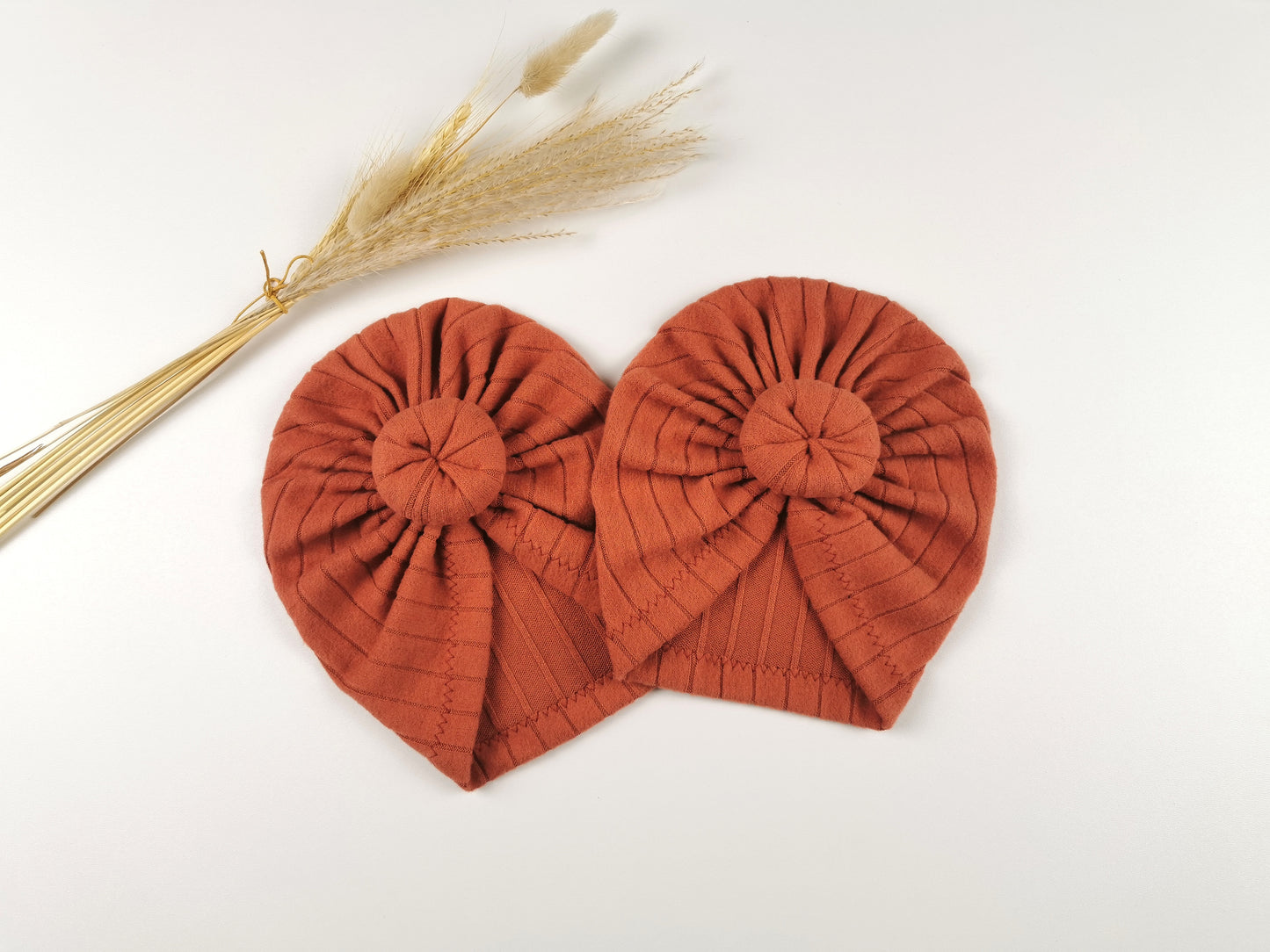 Turbanmütze Rostrot Cotton Moon