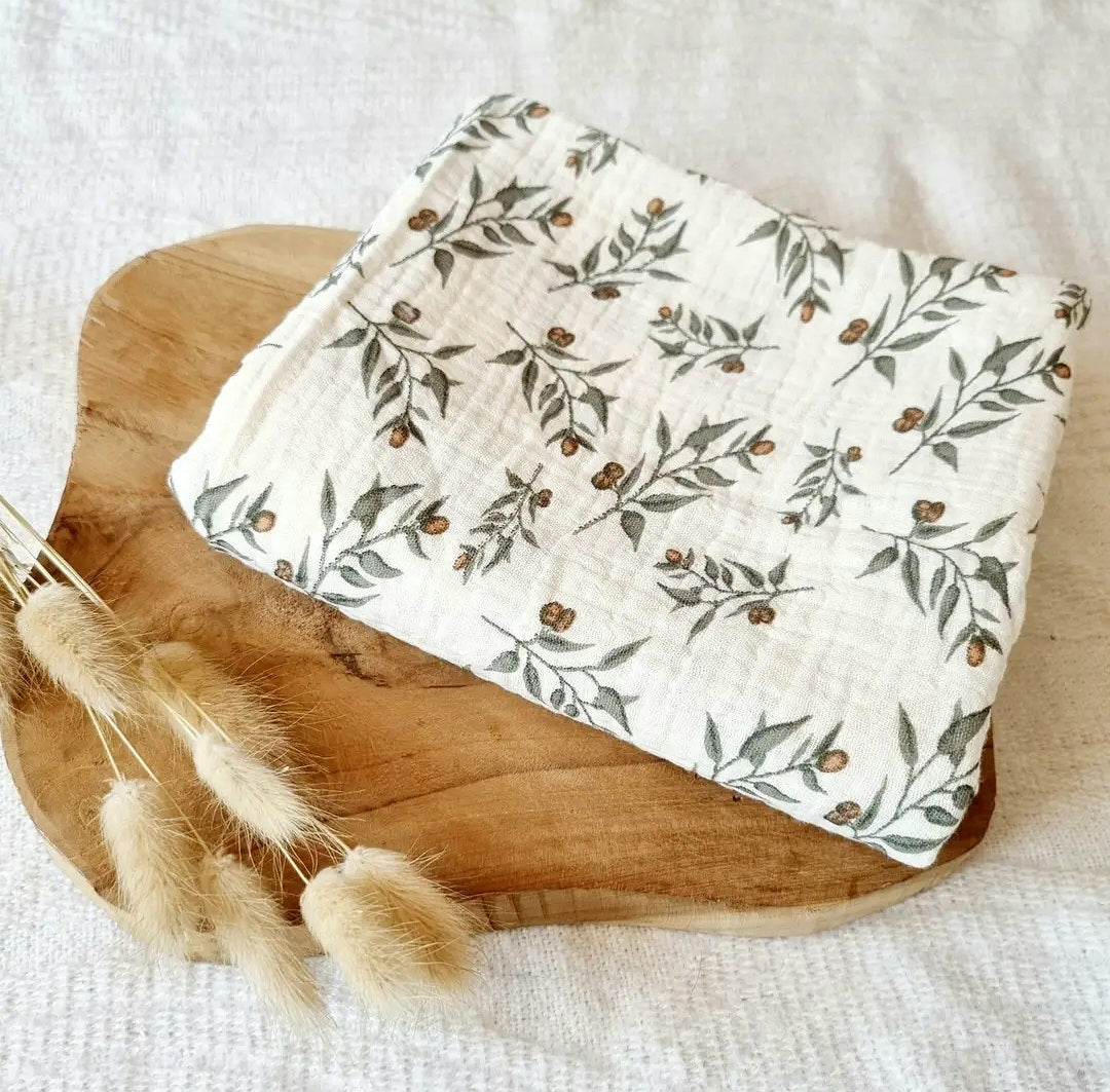 Musselintuch XL - Leaves