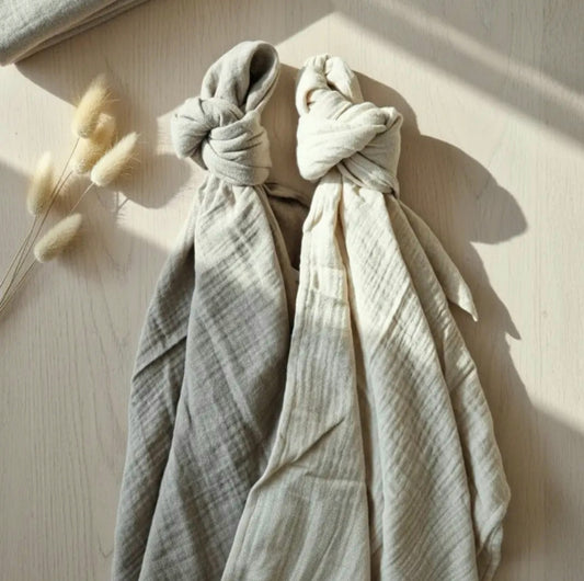 Musselintücher 2er-Set - Beige & Sand