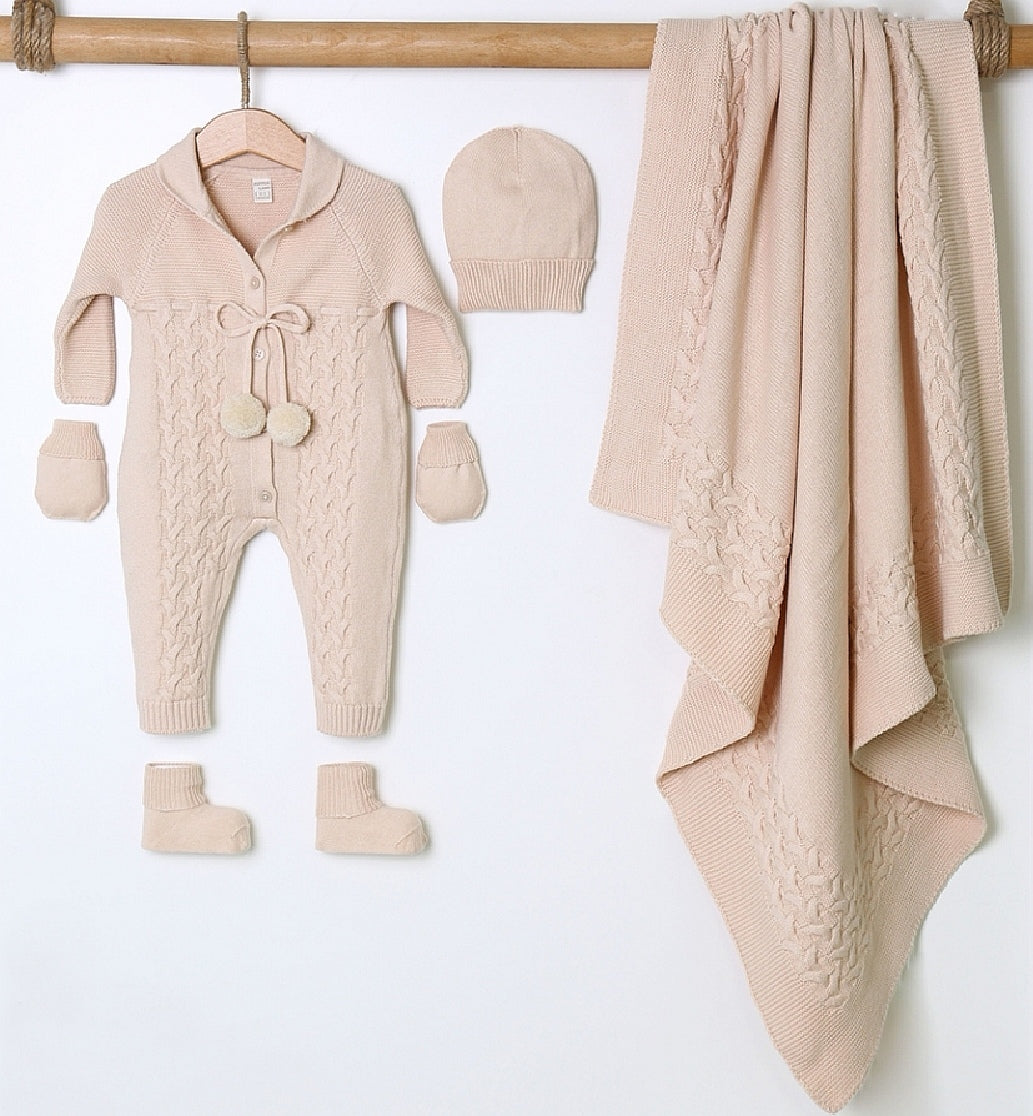 Newbornset Bommel Beige